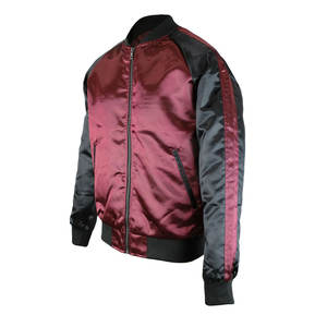Chaqueta Bomber de satén icónica de estilo callejero 2025 con cuello levantado y logotipo frontal que reina en este aspecto de moda - Product Image 6