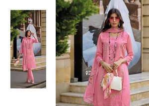 Nouvelle collection de coton Dupatta avec broderie et impression numérique Vente en ligne de vêtements indiens et pakistanais - Product Image 2