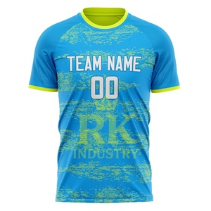 Maillot de football unisexe personnalisé de haute qualité 100% polyester respirant sans couture à manches courtes uniforme de football sublimé nom de l'équipe - Product Image 1