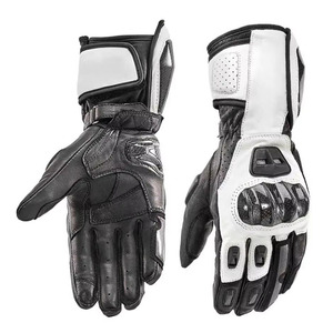 Gants de moto d'hiver en cuir perforé, à doigts complets, compatibles écran tactile, avec fermeture éclair, écologiques, pour la conduite et le cyclisme sportif - Product Image 3