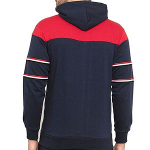 2025 noir rouge contraste avec capuche bon fournisseur OEM ODM Service tarif de gros entièrement personnalisé hommes vêtements d'extérieur survêtements - Product Image 4