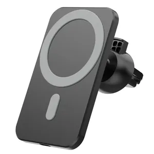 IPhone 12 13 14 15 Pro Max에 대한 자동차 고속 무선 충전기와 호환되는 360 조정 가능한 마그네틱 에어 벤트 마운트