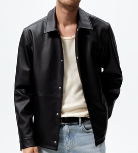 Nueva chaqueta de cuero de los hombres al por mayor chaquetas de cuero para los hombres - Product Image 4