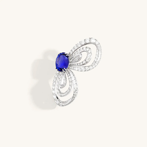 Luxury 18K White Gold <b>Blue</b> Sapphire Diamond Butterfly <b>Earrings</b> for Women High Jewelry Natural Sapphire <b>Stud</b> <b>Earrings</b> - Product Image 2