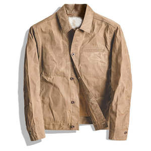 Chaqueta de Lona de Algodón Formal Estilo Urbano para Hombre, Impermeable, Cortavientos, con Capucha, Logotipo Personalizado y Decoración de Bolsillos - Product Image 4