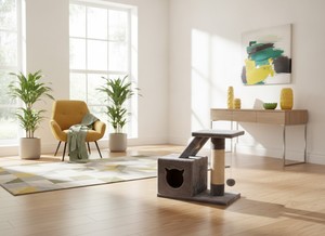 เสาข่วนแมวคุณภาพสูง Amistar Silver Silence สำหรับแมวทุกสายพันธุ์และทุกขนาด - Product Image 2