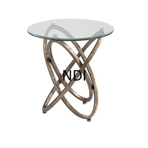 Meilleure vente table basse en métal plaqué or finition brillante table basse en aluminium meubles de luxe Table d'angle décorative - Product Image 3