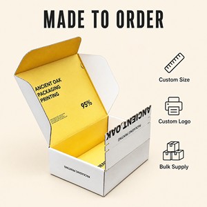 Custom Logo Cardboard Mailer Box Self Seal Zipper Strip Adhesive Tear Strip Postal Shipping Mailing Box - Product Image 4