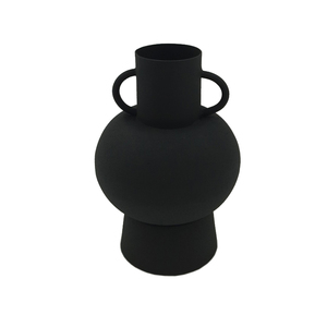 Hot Sale Prices Iron Decorative <b>Flower</b> <b>Vase</b> <b>Black</b> Color Handmade Home Party Wedding Event Use <b>Flower</b> Pot - Product Image 5