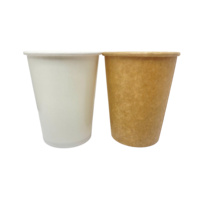 Tasse à paroi unique biodégradable écologique avec étiquettes personnalisées avec couvercle Tasse à café en papier jetable avec couvercle et manchon de luxe