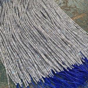 Cuentas de piedra de labradorita de 2,5mm microfacetadas naturales calidad AA hebra de 15,5 pulgadas suelta gemas Mehrajudin certificadas para terceros para - Product Image 4