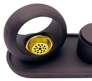 Modern Casted <b>Incense</b> Burner Set with Tray Bakhoor <b>Oud</b> Holder for Ramadan Gifting Middle Eastern & Gulf Home Islamic Home Decor - Product Image 3