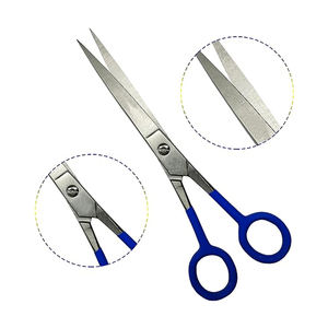 6 Inch <b>Left</b>-<b>Handed</b> Stainless Steel Long Handle Swivel Rings Thinning Salon Barber <b>Scissors</b> for Professional Hair Cutting - Product Image 3