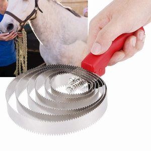 Peigne à curry de cheval de qualité supérieure, peigne à curry en acier inoxydable facile à saisir pour nettoyer les cheveux et le corps - Product Image 5