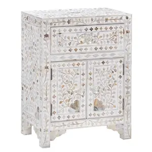 Branded Chest drawer for Bedroom with Floral Vegan Inlay Console / Side Board Export by AALIYAN IMPEX