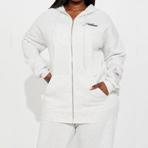 Best Selling Women <b>Zip</b>-<b>up</b> Hoodies Quickdry Streetwear Style Breathable Lightweight Customized Logo Printing Zipper <b>Hoodie</b> - Product Image 3