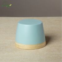 Jardinière Minimaliste Rustique en Bambou Filé - Pot de Fleurs Écologique, Durable et Léger pour Usage Intérieur/Extérieur, Couleurs Douces