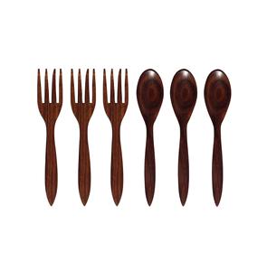Non-Stick Silicone Cooking <b>Utensils</b> <b>Set</b> with Natural Acacia Hard Wood Handle 5 Piece (Black) - Product Image 5