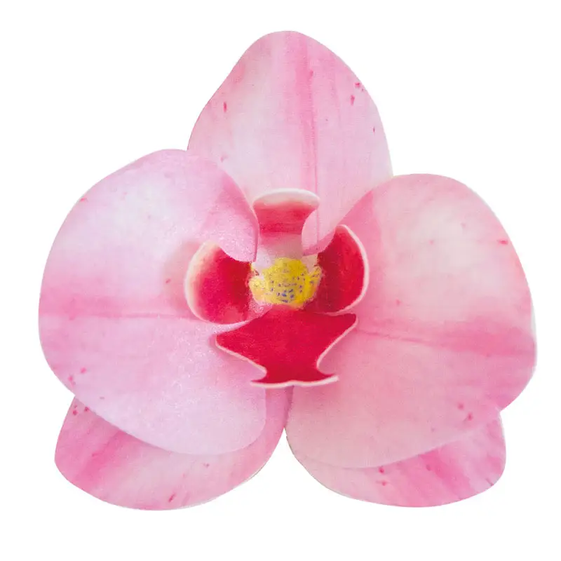 10 вафли розовые орхидеи 8,5x7,5 см украшения для торта Цветочные украшения для тортов и десертов