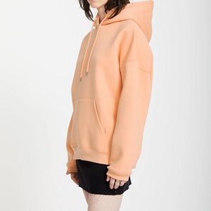 เสื้อฮู้ดครอปท็อปทรงหลวมสำหรับผู้หญิง ลดราคาพิเศษ MOQ ต่ำ ระบายอากาศได้ดี พิมพ์ลาย ถักทออย่างเป็นมิตรต่อสิ่งแวดล้อม โลโก้ด้านหน้า - Product Image 5