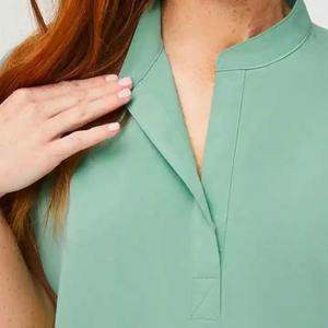 Antiarrugas suave tela Premium poliéster Spandex lavable enfermería Scrub Set para mujeres enfermería Scrub uniformes - Product Image 3