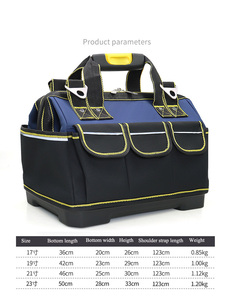 Bolsa de herramientas de <span class=keywords><strong>electricista</strong></span>/técnico de fontanero personalizable de 13 pulgadas con soporte al por mayor, tela Oxford 1680D, precio de fábrica - Product Image 5