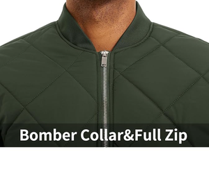 Veste de pilote de plein air pour hommes, vert olive, esprit, blouson de style unique et respirant de haute qualité, veste matelassée en satin de conception OEM - Product Image 2