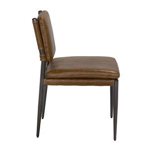 Modern Leather Upholstered Dining <b>Chair</b> with <b>Metal</b> Legs Custom OEM ODM Manufacturer Indoor Furniture for Restaurant Hotel, Cafe - Product Image 3