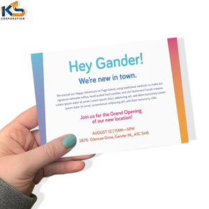 Impression de cartes postales personnalisées, papier fantaisie de haute qualité, film brillant laminé - Product Image 2