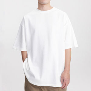 Heavy 270 Gsm Doble suelta Moda Drop Shoulder Manga corta Camiseta de algodón EE. UU. Hombres Oversize Top Venta completa de alta calidad - Product Image 2