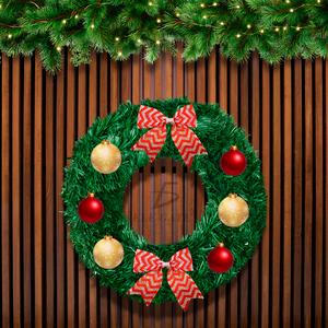 Confezione da 2 nastri decorativi natalizi, eleganti fiocchi natalizi per decorazioni festive - Product Image 3