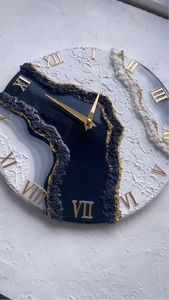 Horloge murale en résine époxy BOHEMIAN, résine époxy, salon, meilleure qualité, meubles, décoration intérieure, horloge murale personnalisée, meilleure qualité - Product Image 5