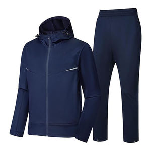 Chándal de lujo OEM, conjunto de pantalones y chaqueta deportiva para entrenamiento al por mayor, conjunto personalizado de dos piezas para hombre, chándales con capucha - Product Image 4