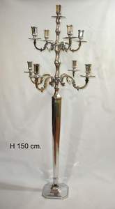 Candélabre à 9 bras Vantage Silver look classique pour la maison et la décoration de mariage bougeoir décoratif antique nouveau candélabre de style chaud - Product Image 6