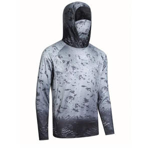 Men's High Quality Quick Dry Breathable UPF 50 Customizable OEM Service Fishing Hoodie Custom Logo-Lightweight 100% Polyester - Product Image 1