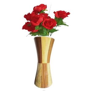 Florero de madera de mango natural para mesa y dormitorio, macetas redondas de madera de tamaño personalizado, precio asequible - Product Image 3