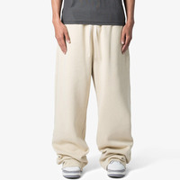 Pantalon Baggy Homme Oversize Droit Léger en Coton/Polaire Personnalisable Hip Hop Streetwear Taille Mi-Haute Décontracté Écologique