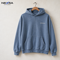 Sweat à capuche oversize délavé pour homme, coupe épaules tombantes, personnalisable avec logo, vente en gros pour streetwear décontracté