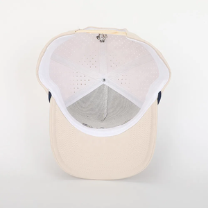 Sombrero de Golf de 5 paneles personalizado de fábrica VN, gorra de béisbol deportiva, agujeros cortados con láser, 2D parche bordado, logotipo en la parte delantera y trasera, cuerda de plástico - Product Image 6