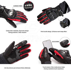 Gants de moto pour homme à doigts entiers, respirants, légers, pour sports de plein air, en cuir de haute qualité - Product Image 4