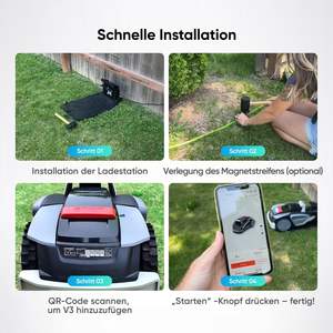 Nuevo Cortacésped Robótico V3 Plus sin Cable de Delimitación 1000 m, Visión IA de Doble Lente, 42% de Inclinación, Control por Aplicación con Corte con un Clic - Product Image 4