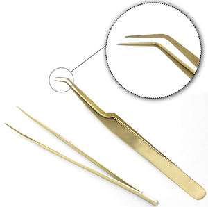 Pince à épiler en acier inoxydable antistatique de haute précision avec embouts en fibre Extensions de cils Outils de maquillage - Product Image 5