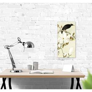 Impression artistique Ohara Koson Myna Bird sur branche de magnolia, 20x40 cm, matériau en papier durable - Product Image 1