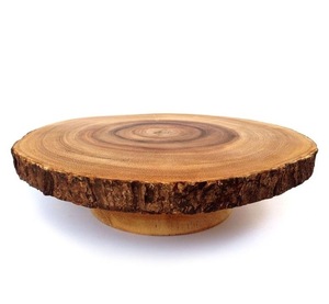 Soportes para Tartas de madera maciza hechos a mano acabado natural ecológico para panadería - Product Image 4