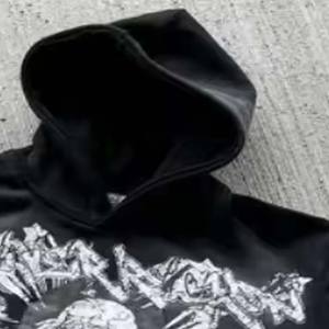 Pantalones de chándal acampanados con serigrafía personalizada de alta calidad para hombre, ropa de calle de invierno con capucha de Color sólido, forro polar de algodón 100% - Product Image 5