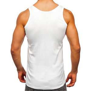 Personnalisable 100% coton respirant tricoté hommes Gym débardeur avec impression personnalisée broderie - Product Image 5