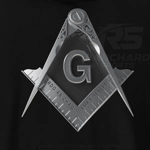 Sudadera con Capucha con Emblema Masónico, Sudadera con Capucha Masónica, Sudadera con Capucha con Logotipo Masónico, Estilo Urbano, Sudaderas con Capucha Masónicas - Product Image 4