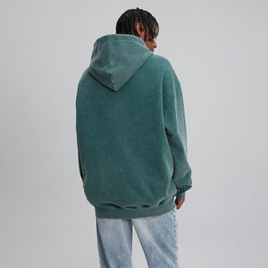 เสื้อฮู้ดดี้พิมพ์ลาย DTG แบบขายส่ง ปี 2026 ผลิตตามสั่ง (OEM) ผ้าหนา ทรงหลวม สไตล์สตรีทแวร์สำหรับผู้ชาย น้ำหนัก 400 กรัม ผ้าฝ้าย 100% ทรงบ็อกซี่ สไตล์ Y2K ล้างสีแบบ Acid Wash - Product Image 6