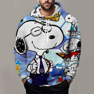 Automne hiver hommes à capuche avec dessin animé 3D surdimensionné sweat hauts pull décontracté pour enfant fille garçon Couple col à capuche - Product Image 1