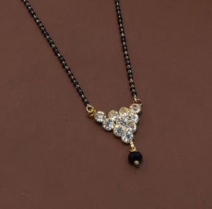 Traditional Gold Plated Mangalsutra <b>for</b> <b>Women</b> With Stylish Black Beads and Elegant Pendant Design <b>For</b> Daily Wear - Product Image 2